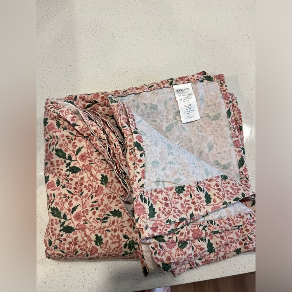 West Elm Floral Queen Top Sheet